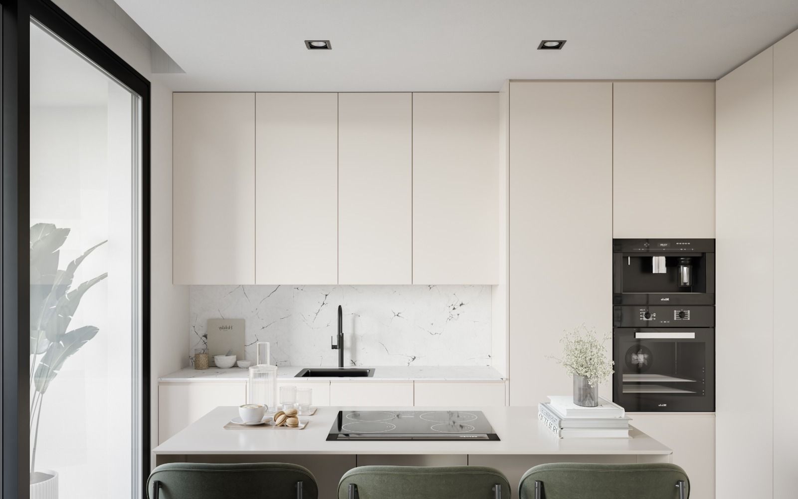 06 modern kitchen with view